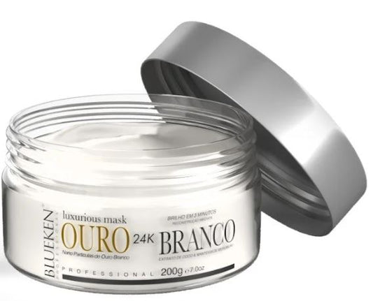 Máscara Luxurious Ouro Branco Blueken